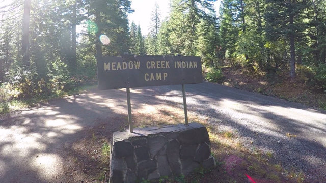 Meadow Creek Indian Camp Sign